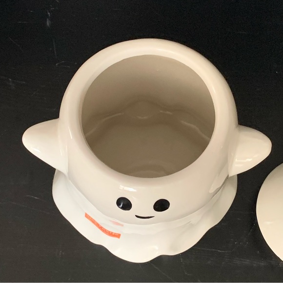 Ghost with Black Cat Hand Painted Halloween Canister - Picture 13 of 13